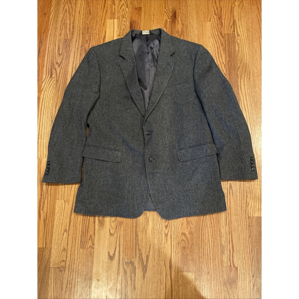 Jos A Bank Classic Collection Men's Tweed Wool Blazer Gray Size 46L